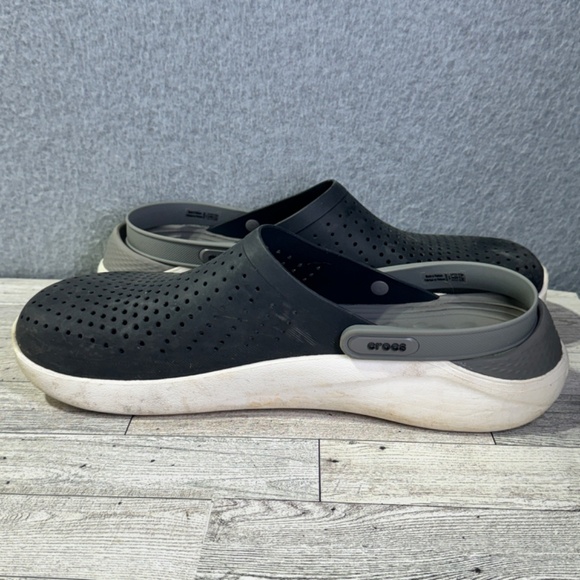 Crocs Clogs Shoes Mens 13 Black Lite Ride Clog Cushioned Comfort Slide On - Picture 8 of 8